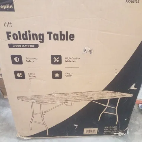BOXED KEPLIN 6FT FOLDING TABLE
