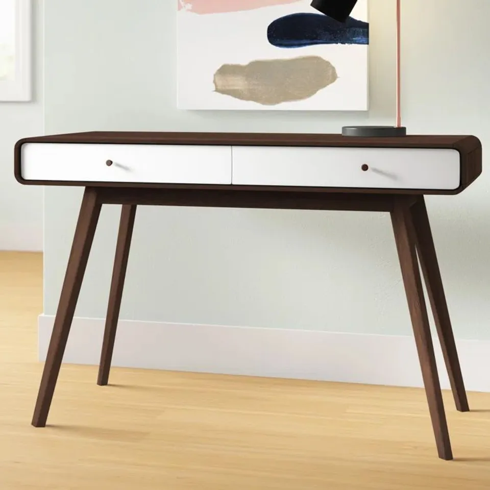 BOXED JUSTINE DESK- DARK WOODGRAIN 