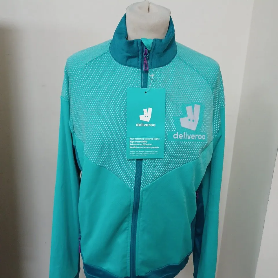 DELIVEROO ZIPPED JACKET SIZE M