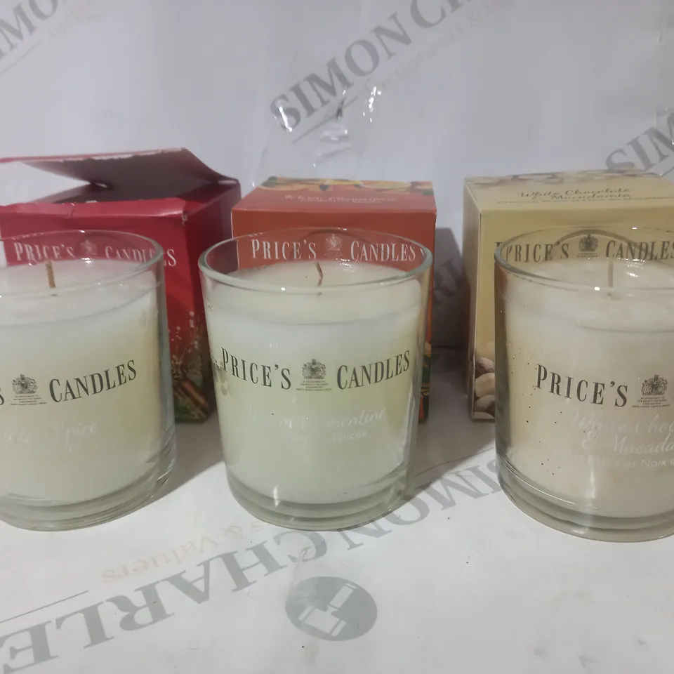 BOXED PRICE'S CANDLES SET OF 10 WINTER JAR CANDLES IN GIFT BOXES