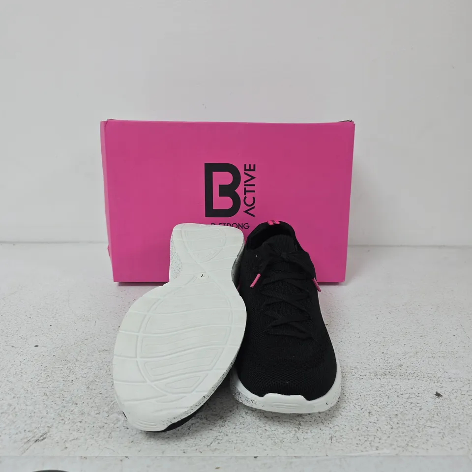 B ACTIVE LADIES OWN LABEL TRAINERS – BLACK, UK SIZE 7