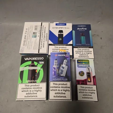 APPROXIMATELY 20 VAPES & E-CIGARETTES TO INCLUDE VAPORESSO, ASPIRE, VOOPOO ETC