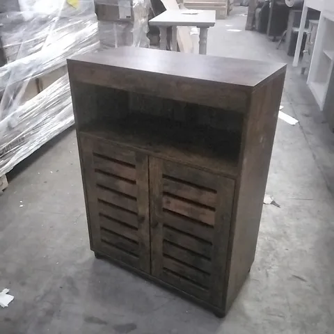 YOUNTVILLE BATHROOM CABINET WITH LOUVERED DOORS - DARK OAK