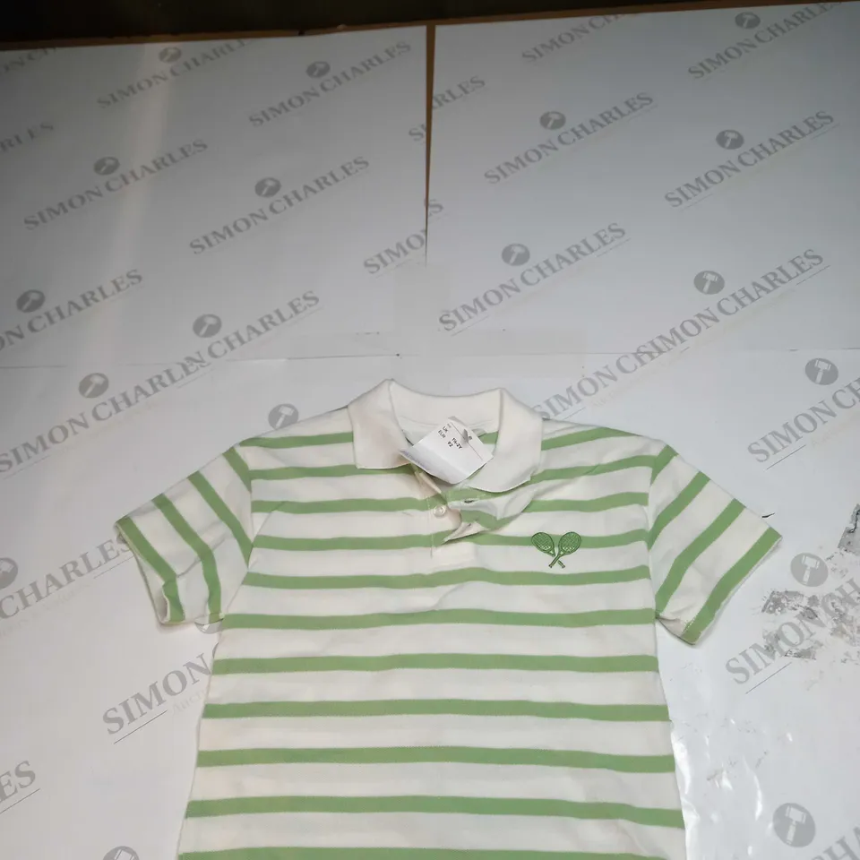 H&M KIDS STRIPE POLO SHIRT - 1-2YRS