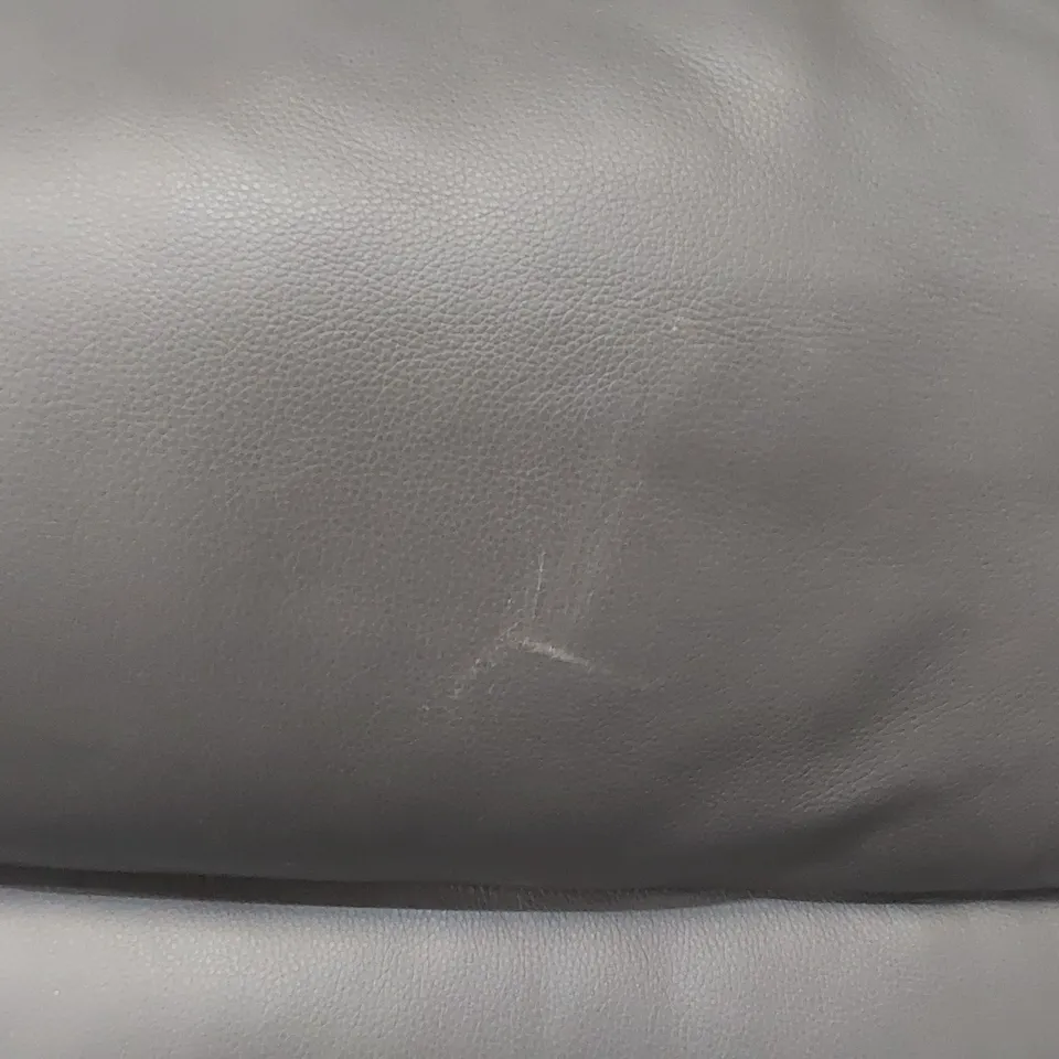 QUALITY DESIGNER ITALIAN MADE LEATHER AVILA LOVESEAT - DARK GREY