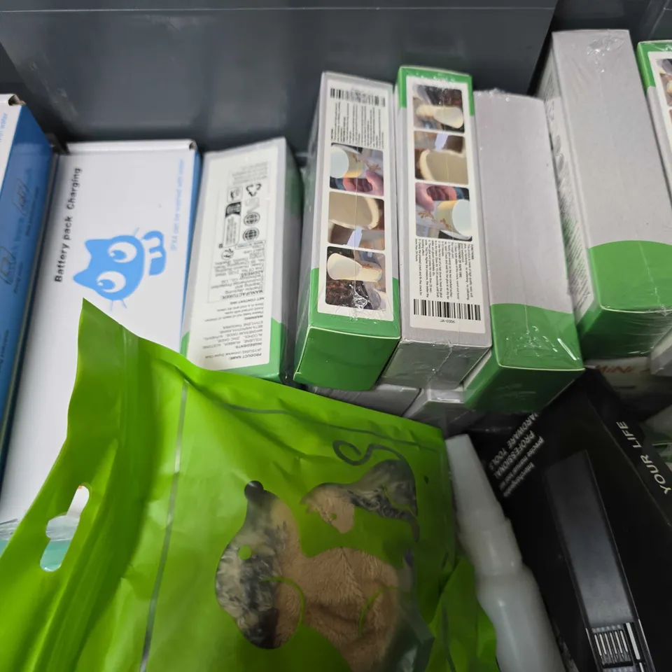 APPROXIMATELY 15 ASSORTED ITEMS TO INCLUDE -JAYSUNG SUPER GLUE , LOCAL HAIR SHAVER FOR PETS , PROFESSIONAL HARDWARE ETC