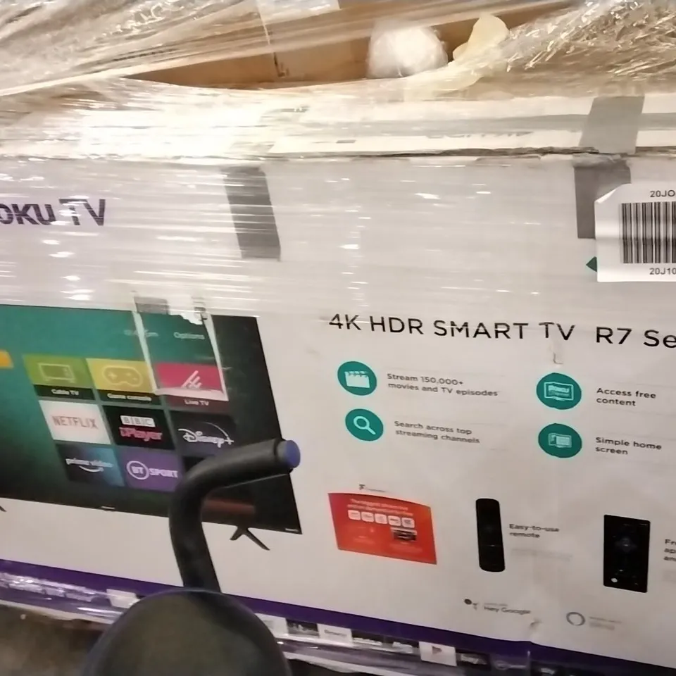 PALLET OF 6 DAMAGED SCREEN FLAT SCREEN TVS 