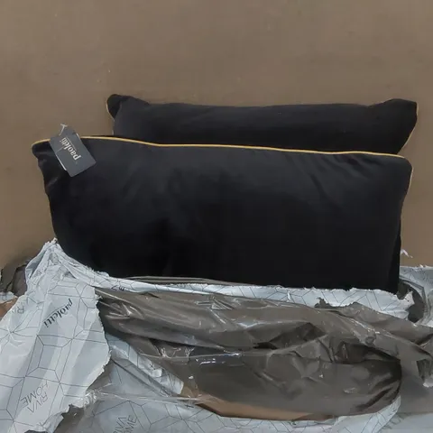 BAGGED PAIR OF SQUARE MERIDIAN SQUARE SCATTER CUSHIONS