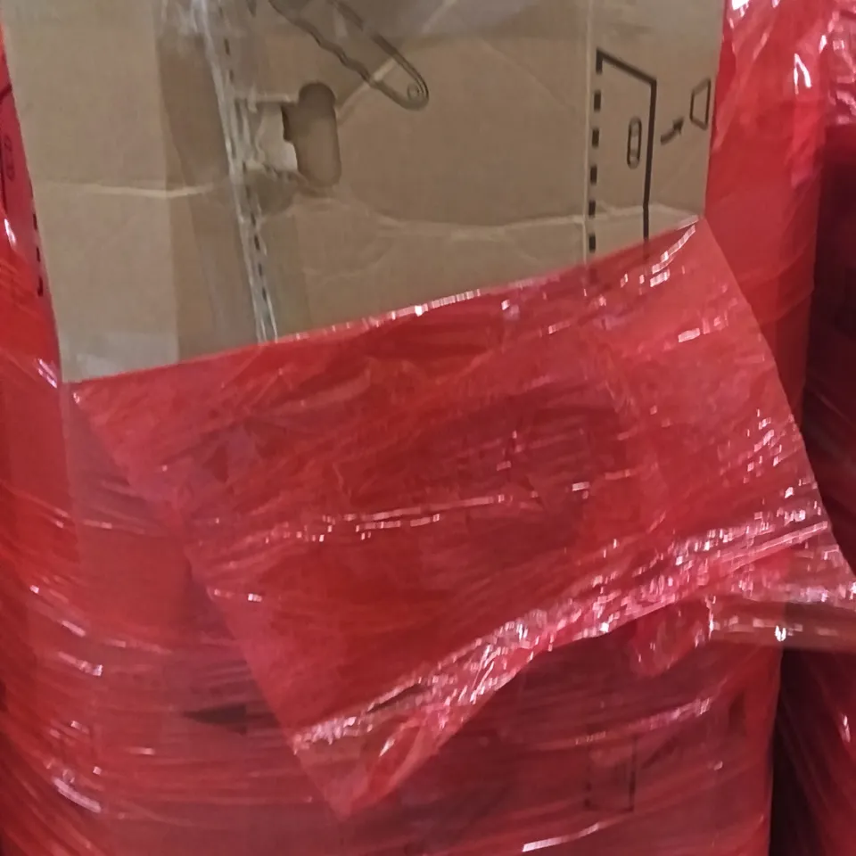 PALLET OF ASSORTED ITEMS INCLUDING - HOOK, BROOM FOR FLOOR, RETRACTABLE GATE