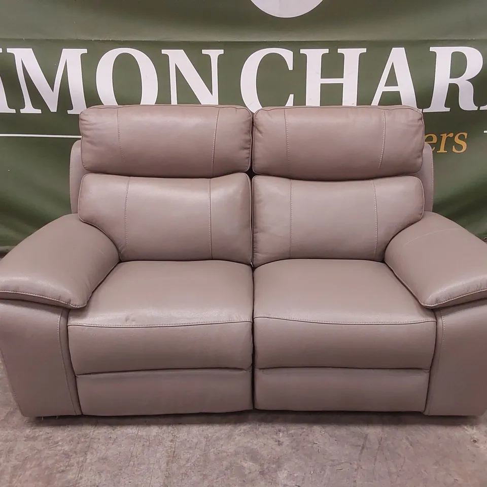 QUALITY DESIGNER ITALIAN MADE PATRIZIO 2 SEATER ELECTRIC RECLINER LEATHER SOFA