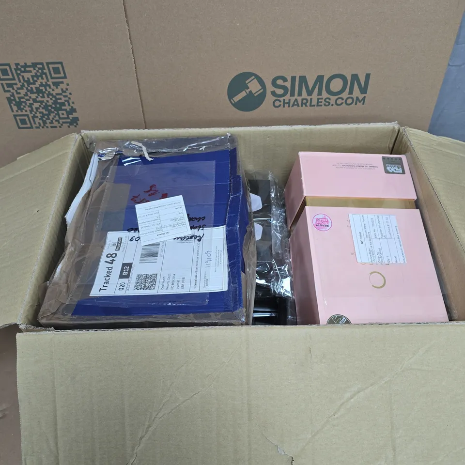 BOX OF APPROXIMATELY 15 ASSORTED ITEMS TO INCLUDE - ANTI AGING MEDICAL DEVICE , EYE YOUTH REVIVAL , ETC 