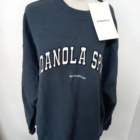 ADANOLA OVESIZED SWEATSHIRT IN MIDNIGHT BLUE - M