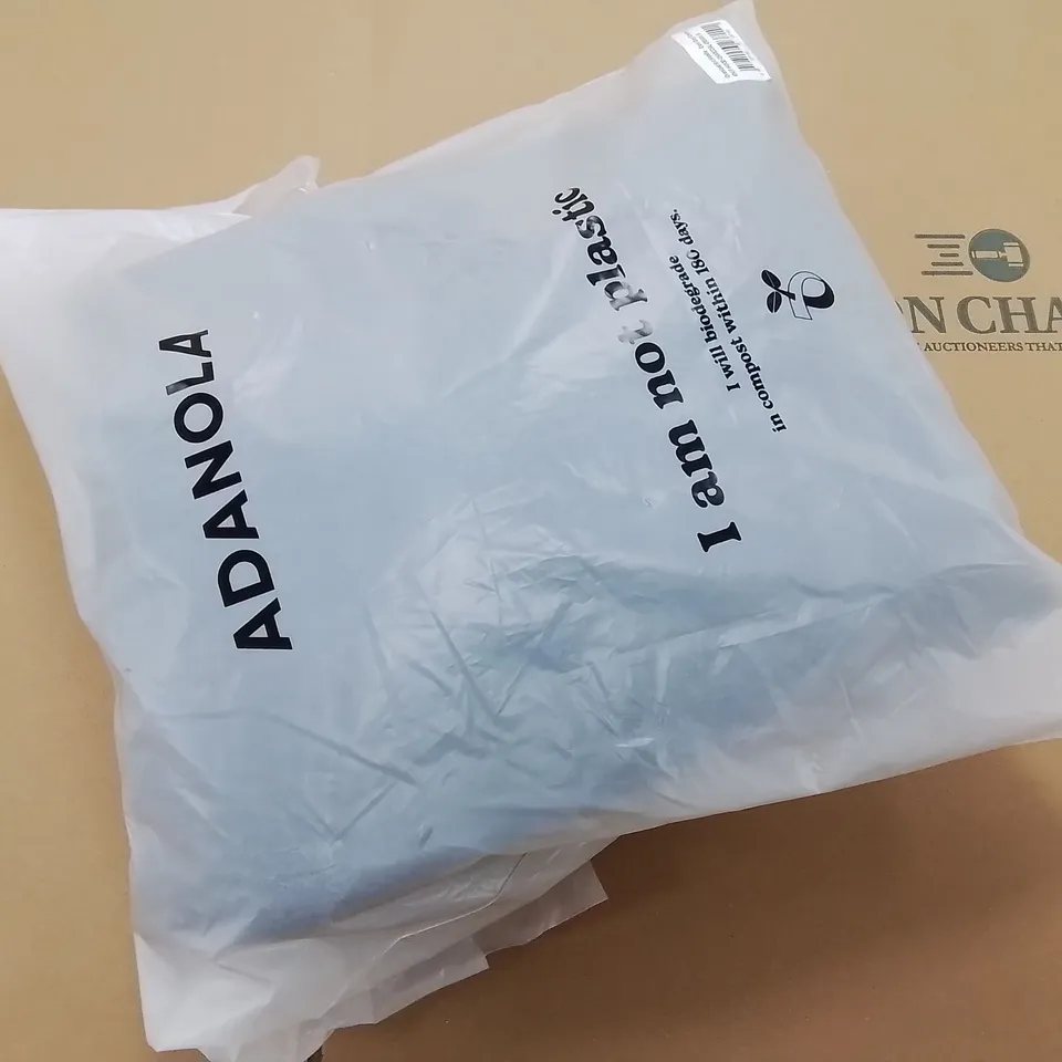 ADANOLA OVERSIZED KNIT HOODIE IN DARK GREY/CREAM - S