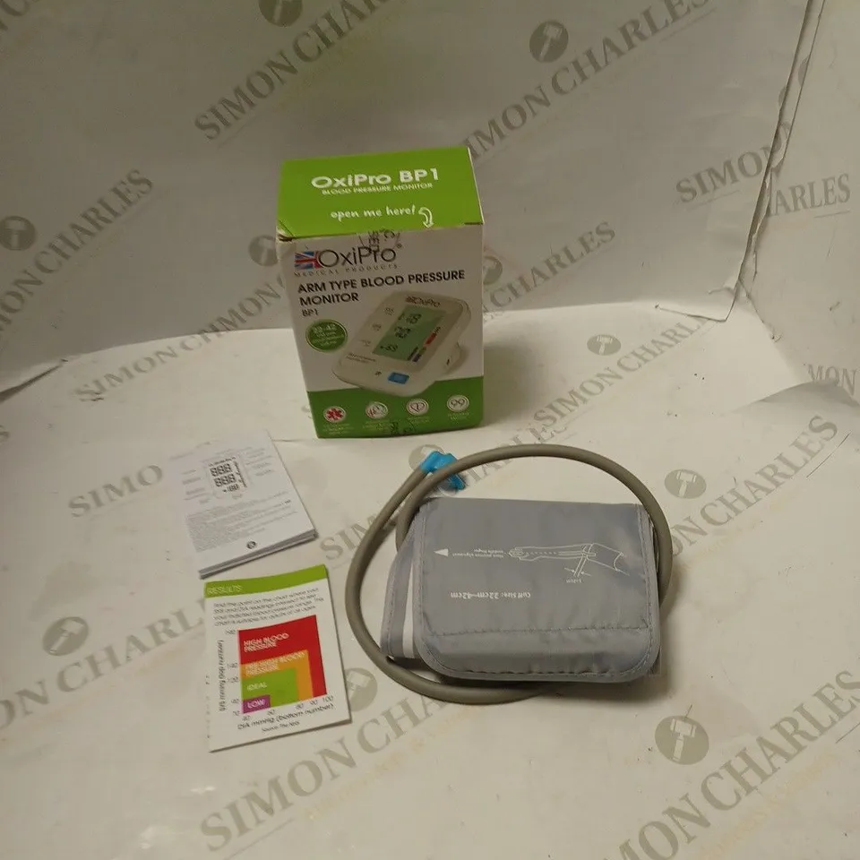 BOXED OXIPRO PRECISION BLOOD PRESSURE MONITOR WITH ARM CUFF