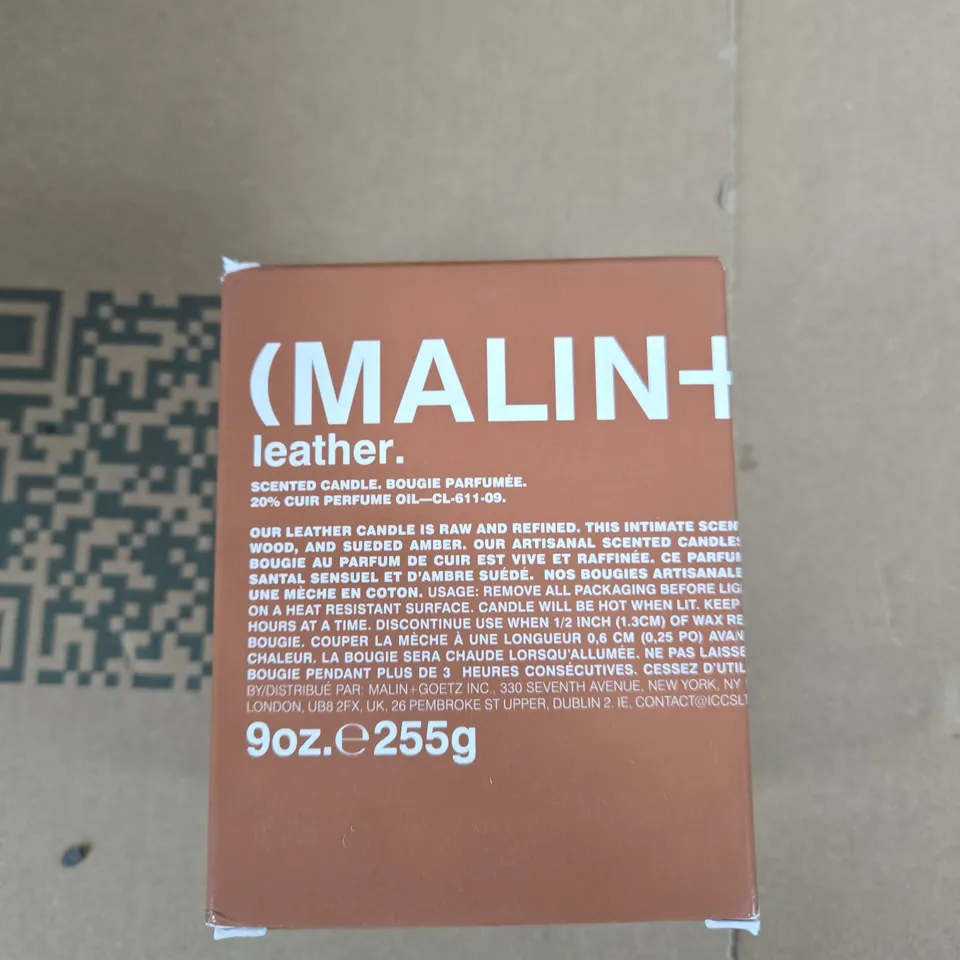 MALIN + GOETZ LEATHER SCENTED CANDLE – 9OZ (255G) – BOXED