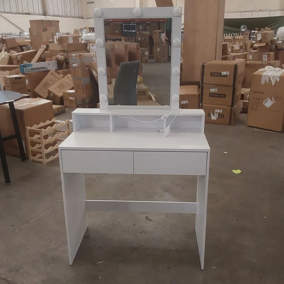 ATILA DRESSING TABLE WITH MIRROR COLOUR: WHITE