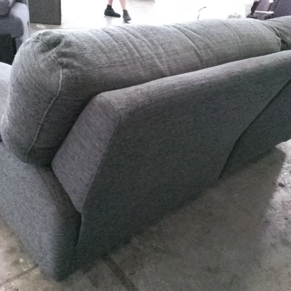 QUALITY DESIGNER G-PLAN STRATFORD 3 SEATER MANUAL RECLINER DBL SOFA - LOOM SLATE FABRIC 