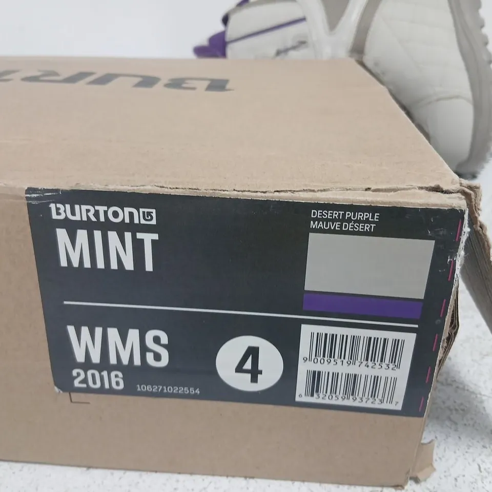 BURTON MINT WOMEN’S SNOWBOARD BOOTS – DESERT PURPLE/MAUVE DESERT, UK 3 (US 4)