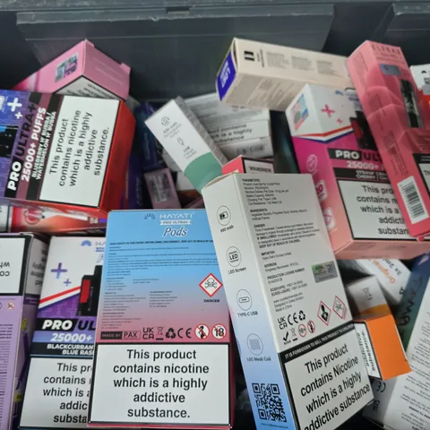 APPROXIMATELY 20 ASSORTED E-CIGARETTE PRODUCTS TO INCLUDE BRANDS SUCH AS LOST MARY, HAYATI, MOJA PRO, ETC - COLLECTION ONLY
