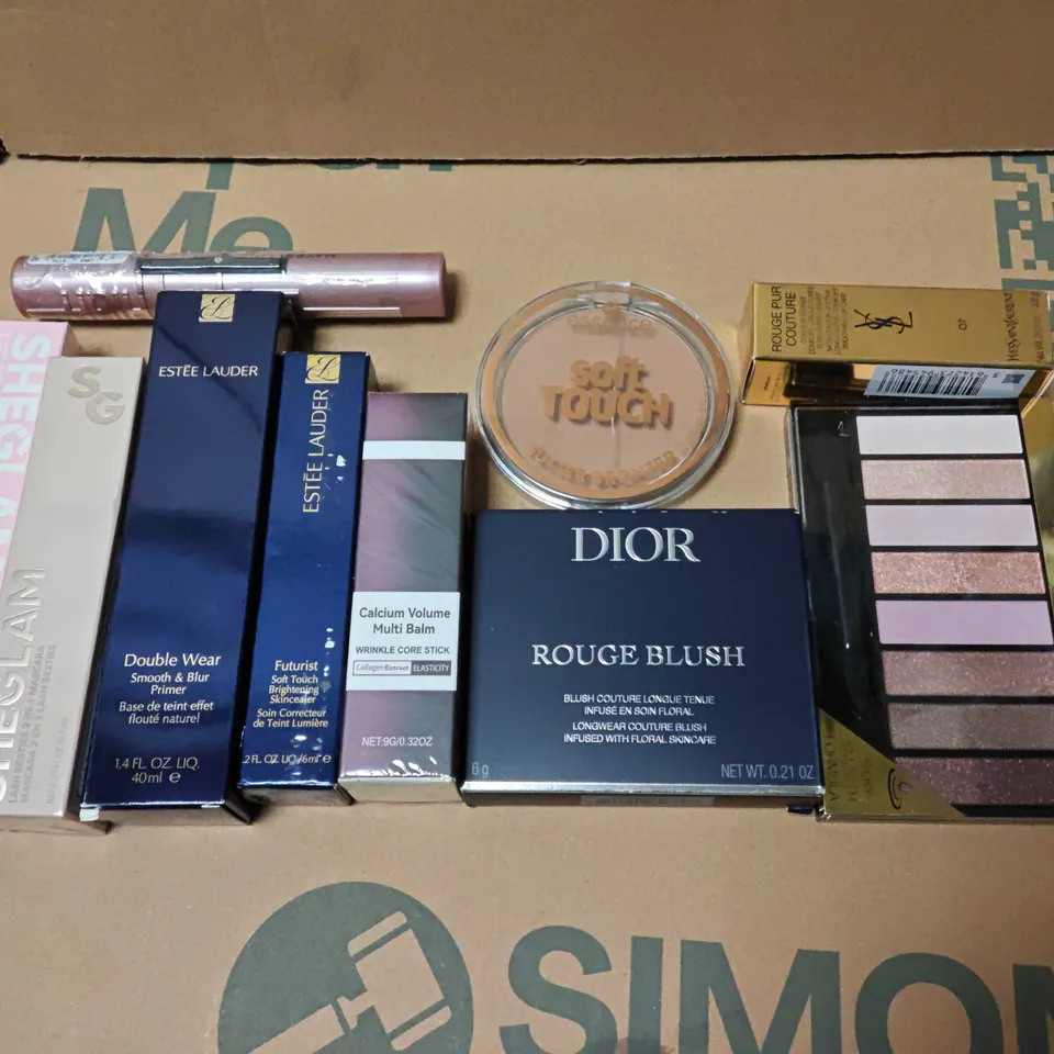 LOT OF 10 ASSORTED MAKE UP ITEMS TO INCLUDE DIOR, ESTEE LAUDER AND YSL