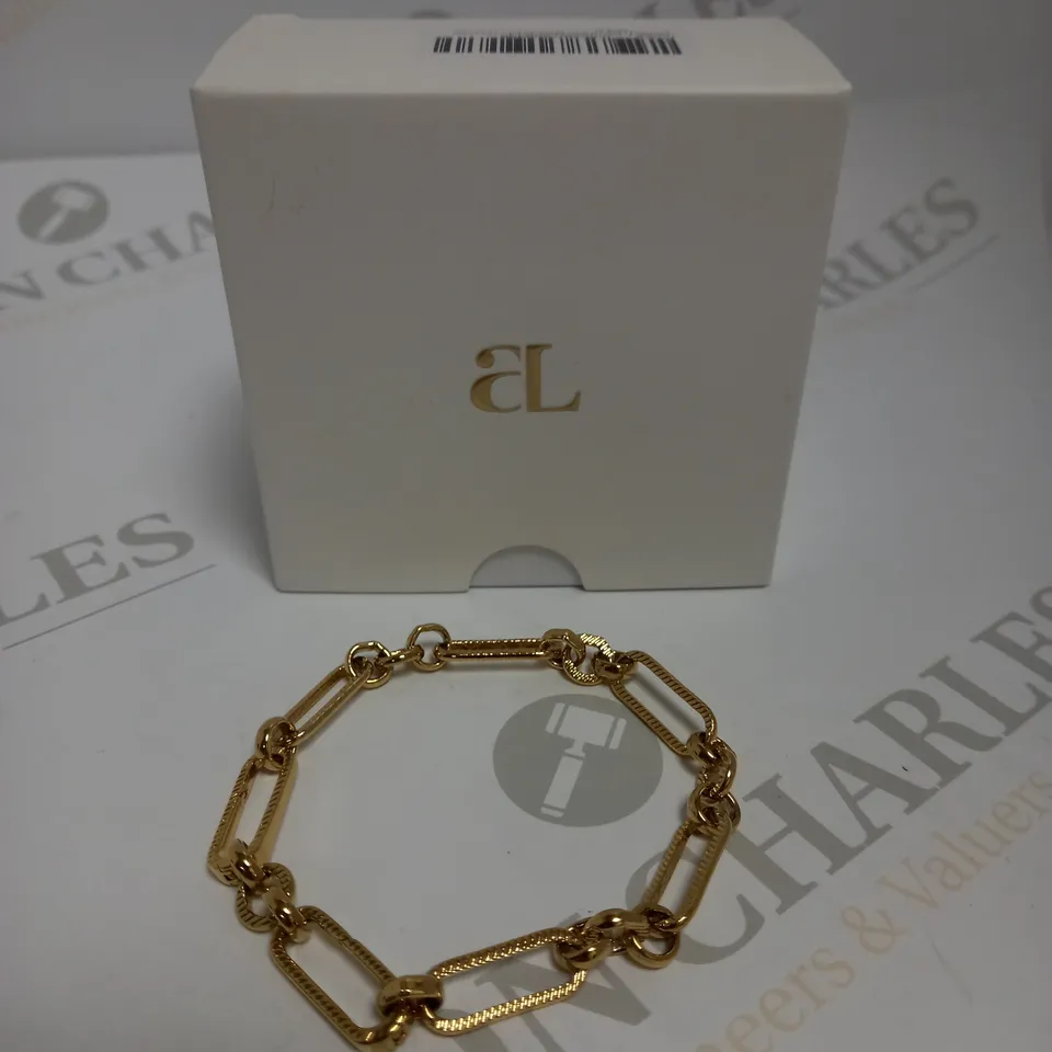 ABBOTT LYON YELLOW GOLD LINK CHAIN BRACELET 