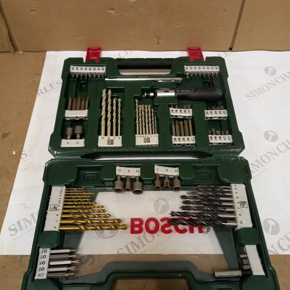 BOSCH 91 PCS. TITANIUM DRILL AND SCREWDRIVER BIT SET V-LINE