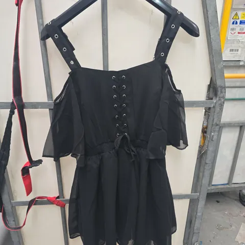 POIZEN INDUSTRIES CATASTROPHE LADIES DRESS IN BLACK - XL
