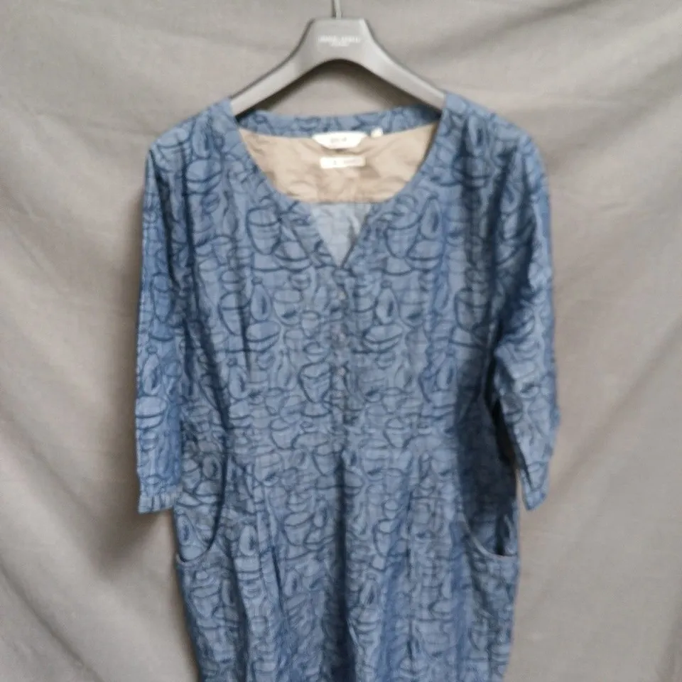 SEASALT WOMEN'S BLUE PATTERNED DRESS SIZE 20