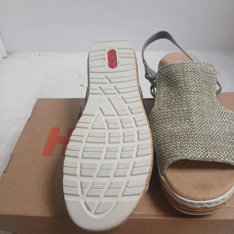 RIEKER WOMEN'S ESPADRILLE WEDGE SANDALS – UK 6.5 (EU 39)