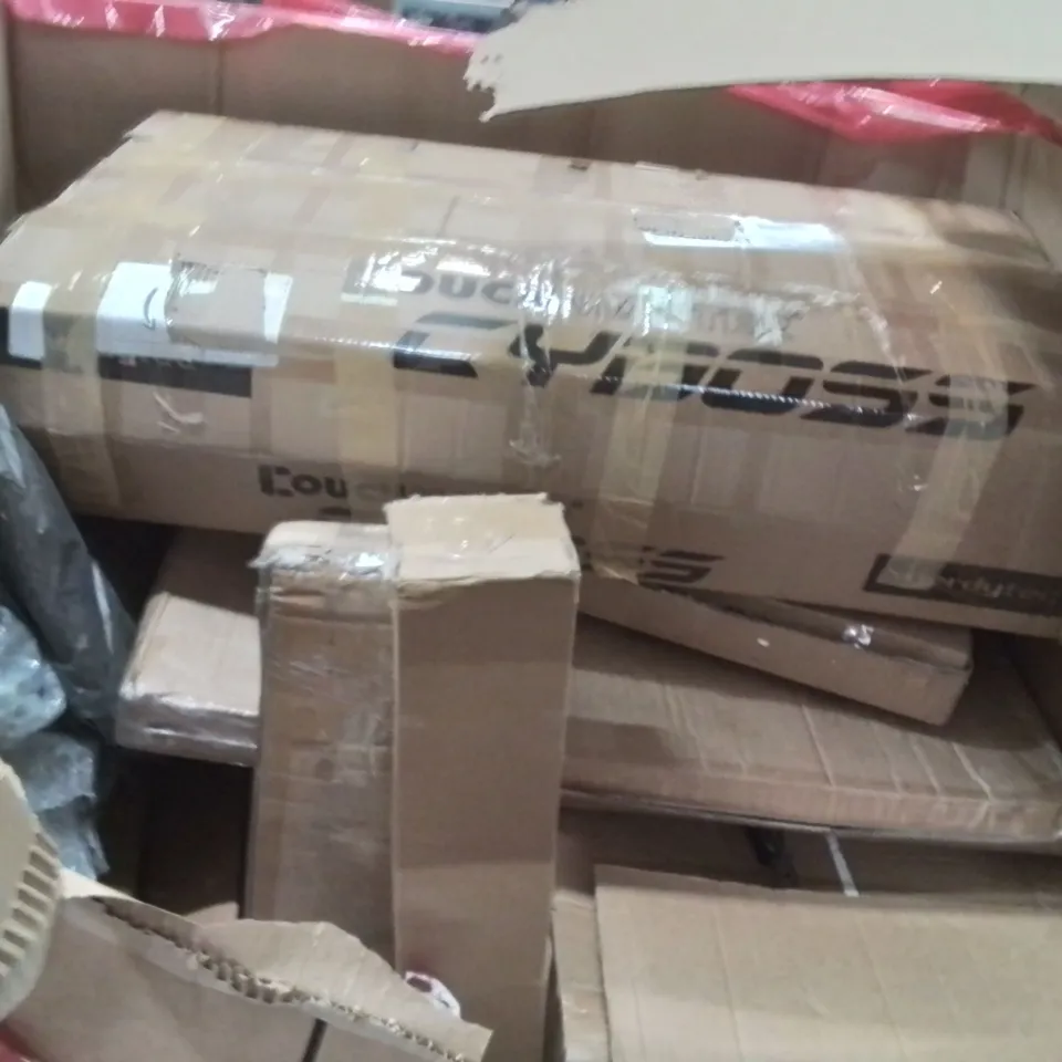 PALLET OF ASSORTED HOUSEHOLD GOODS AND PRODUCTS TO INCLUDE;COMPUTER DESK,LED PLAYSTATION SIGN,CANVAS ART