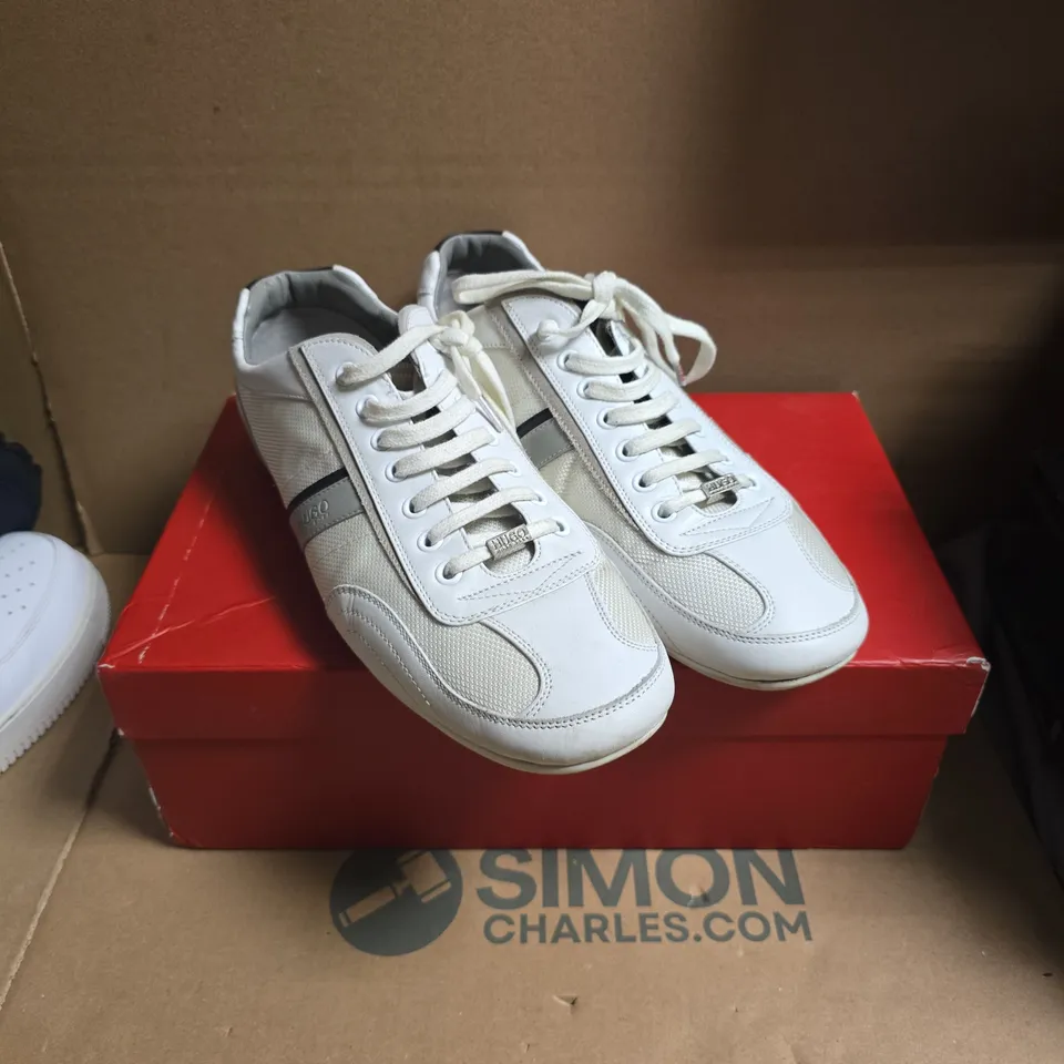 HUGO BOSS THATOZ TRAINERS – UK 9 – WHITE