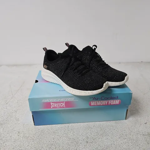 SKECHERS ULTRA FLEX 3.0 LET'S DANCE SLIP ON TRAINER BLACK SIZE 7
