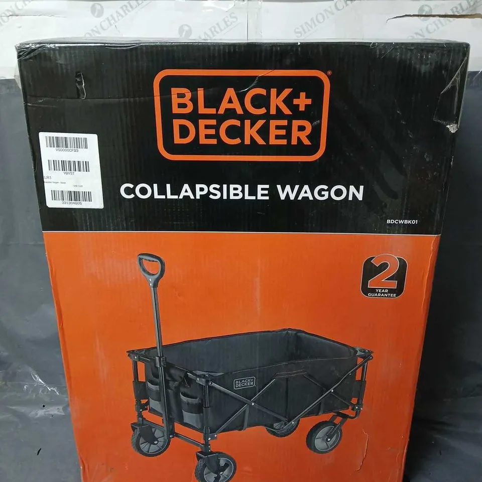 BOXED BLACK+DECKER COLLAPSIBLE WAGON - COLLECTION ONLY