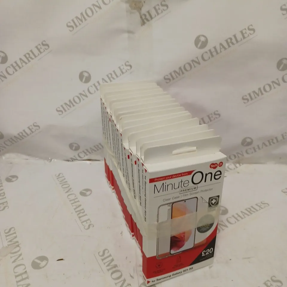 LOT OF 15 MINUTE ONE CLEAR CASE & SCREEN PROTECTOR KITS FOR SAMSUNG GALAXY S21+5G