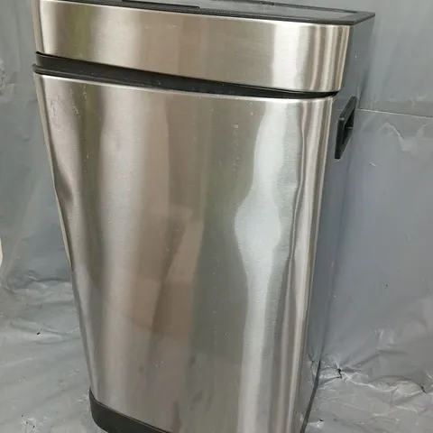BOXED 30L RECTANGULAR PUSH TOP BIN IN CHROME