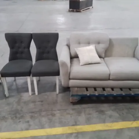 PALLET CONTAINING 1 INCOMPLETE SOFA AND 3 CHAIRS
