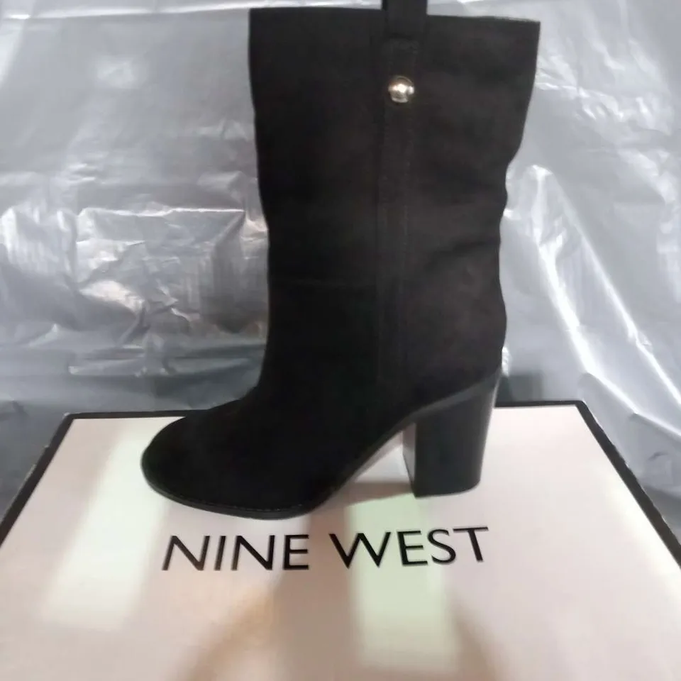 BOXED NINE WEST HARBOURN BLACK SYNTHETIC LADIES SIZE 7