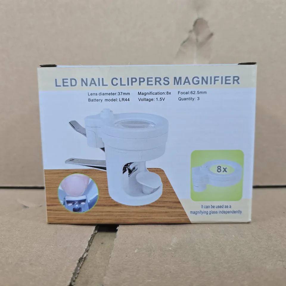 BOX OF APPROXIMATELY 5 X LED NAIL CLIPPERS MAGNIFIER