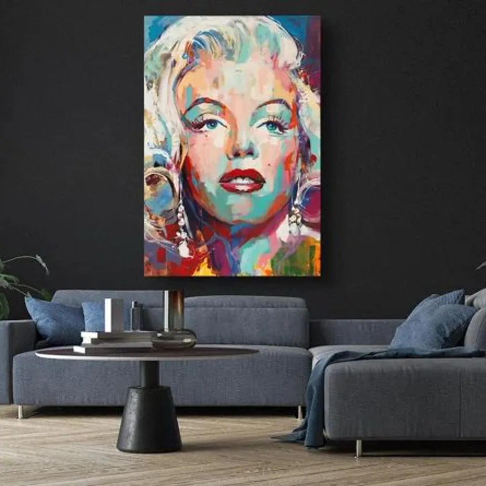 MARILYN MONROE GRAFFITI - WRAPPED CANVAS GRAPHIC ART PRINT