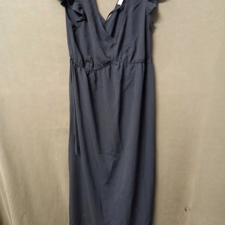 MAISON DE NIMES BLACK V-NECK DRESS - SMALL