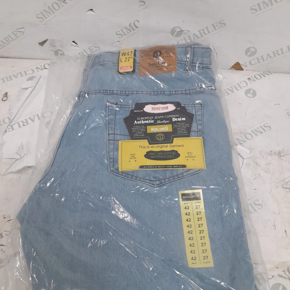 BAGGED INSPIRE DENIM W42 L27" REGULAR FIT JEANS 