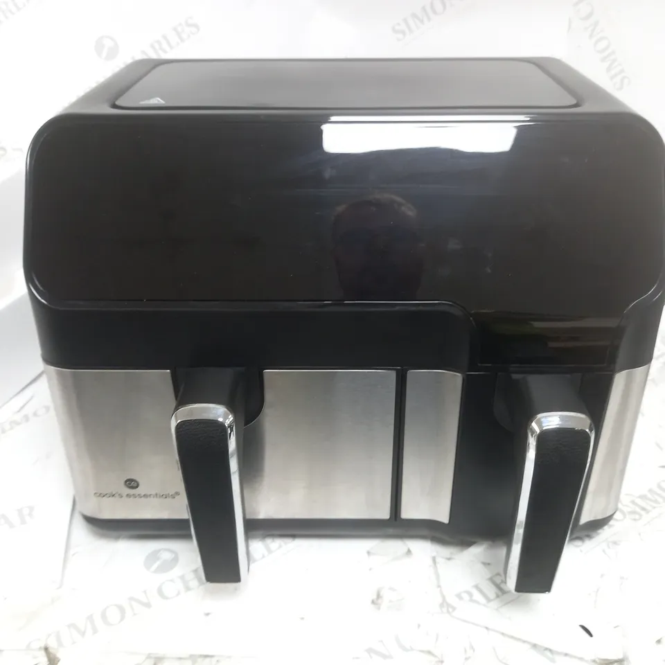 COOK'S ESSENTIALS 7.7L DUAL AIR FRYER, BLACK