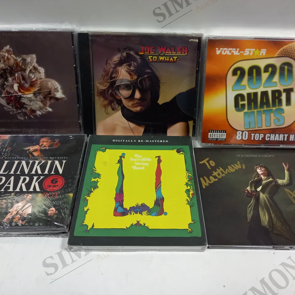 APPROXIMATELY 30 ASSORTED CDS FROM VARIOUS ARTISTS TO INCLUDE JOE WALSH, LINKIN PARK, CAROL HODGE ETC 