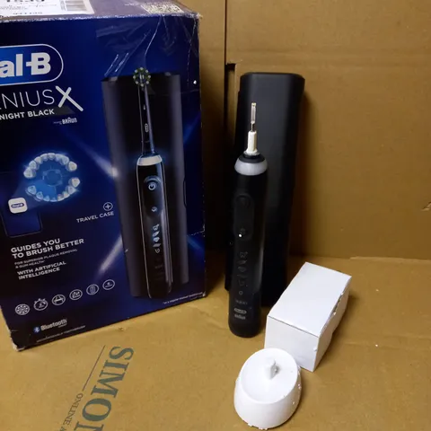 ORAL B GENIUS X MIDNIGHT BLACK ELECTRIC TOOTHBRUSH