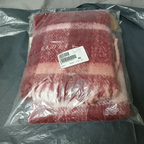 RADLEY FLUFFY CHECK SCARF. BAGGED