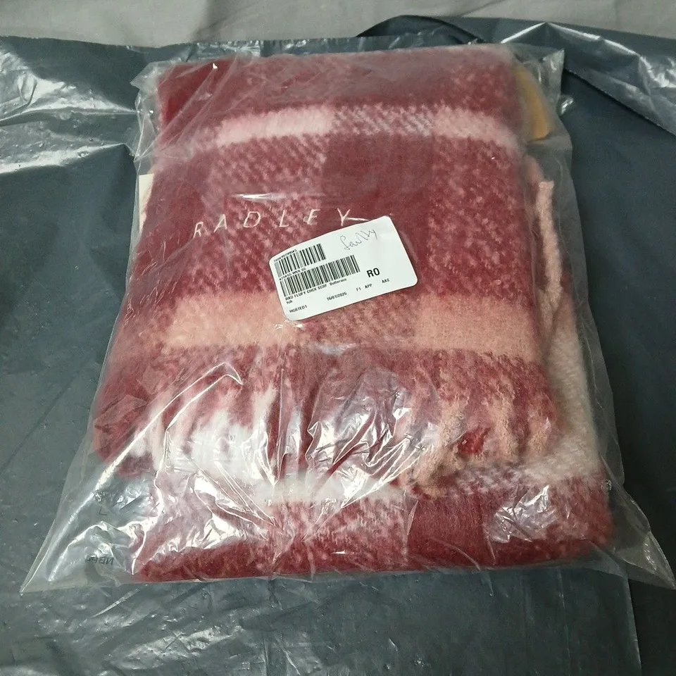 RADLEY FLUFFY CHECK SCARF. BAGGED