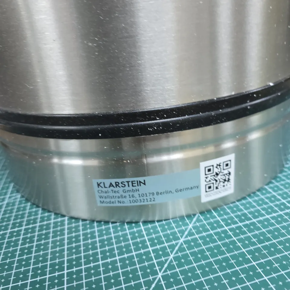 KLARSTEIN STAINLESS STEEL BEVERAGE DISPENSER WITH TAP – MODEL 10032122