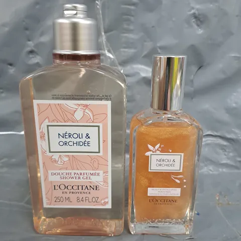 L'OCCITANE NΓROLI & ORCHIDΓE SHOWER GEL & PERFUMED OIL DUO SET