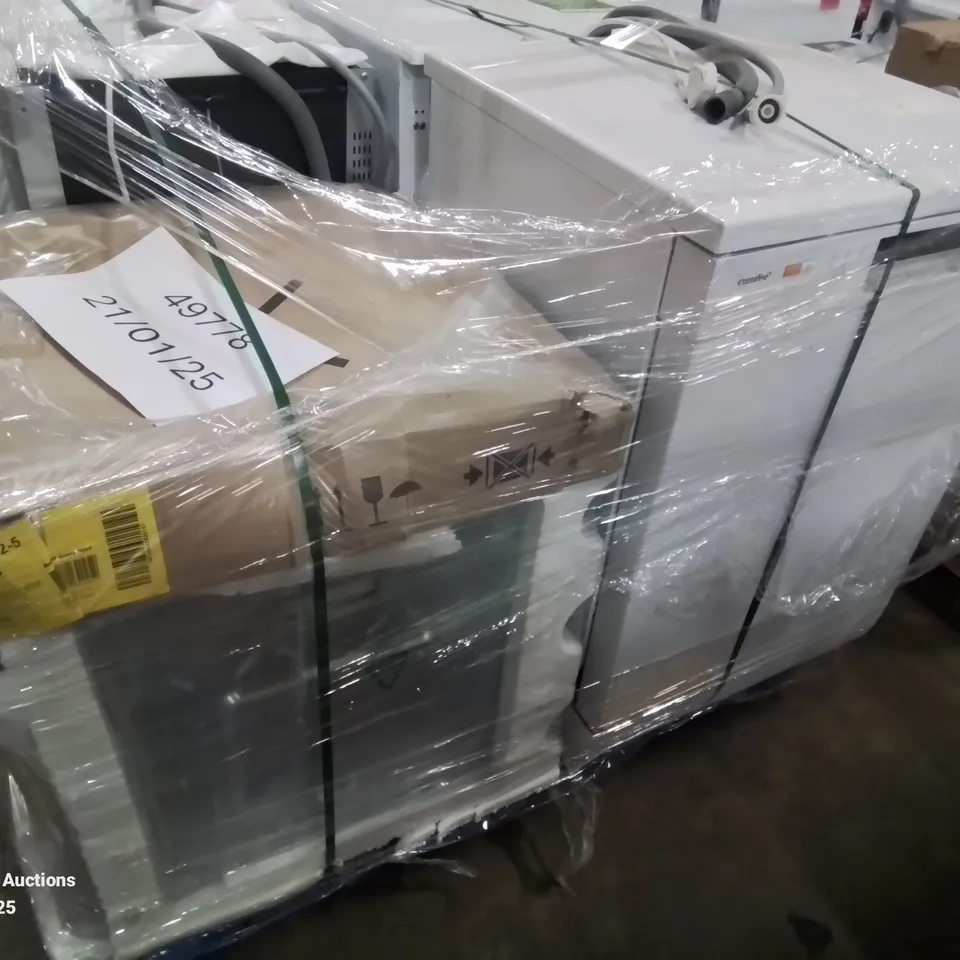 PALLET OF APPROXIMATELY 4 UNPROCESSED RAW RETURN WHITE GOODS TO INCLUDE;