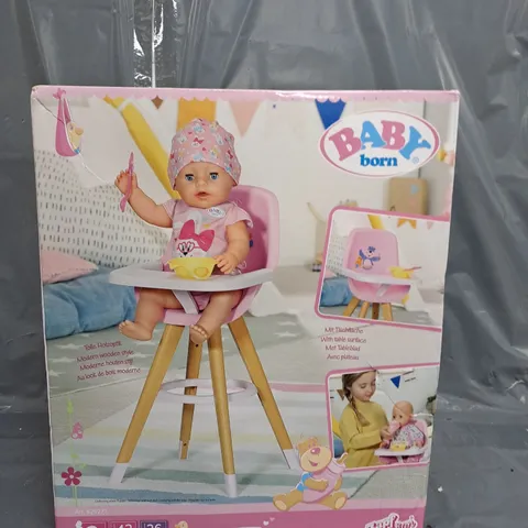 BOXED BABY BORN HIGH CHAIR 